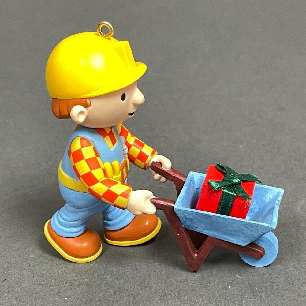 Bob the Builder 2007 Hit/K Chapman Wheelbarrow Present Christmas Tree Ornament
